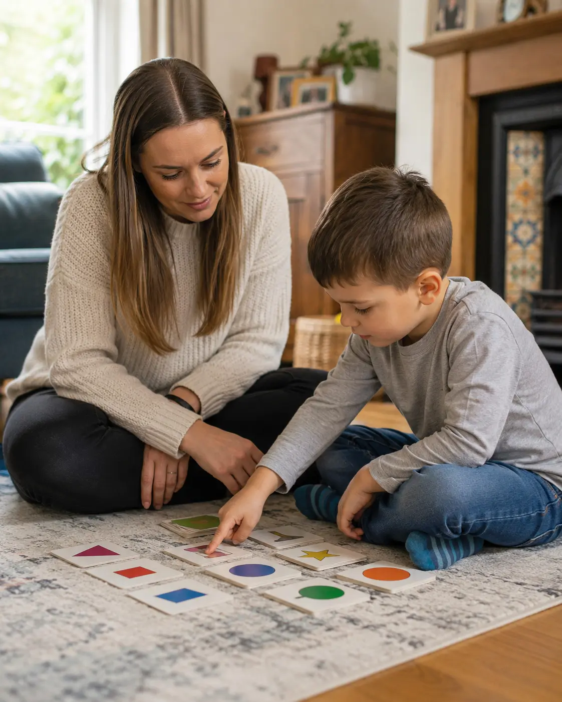 ABA Therapy Peterborough 2 ABA therapist working with a child in a home in Peterborough