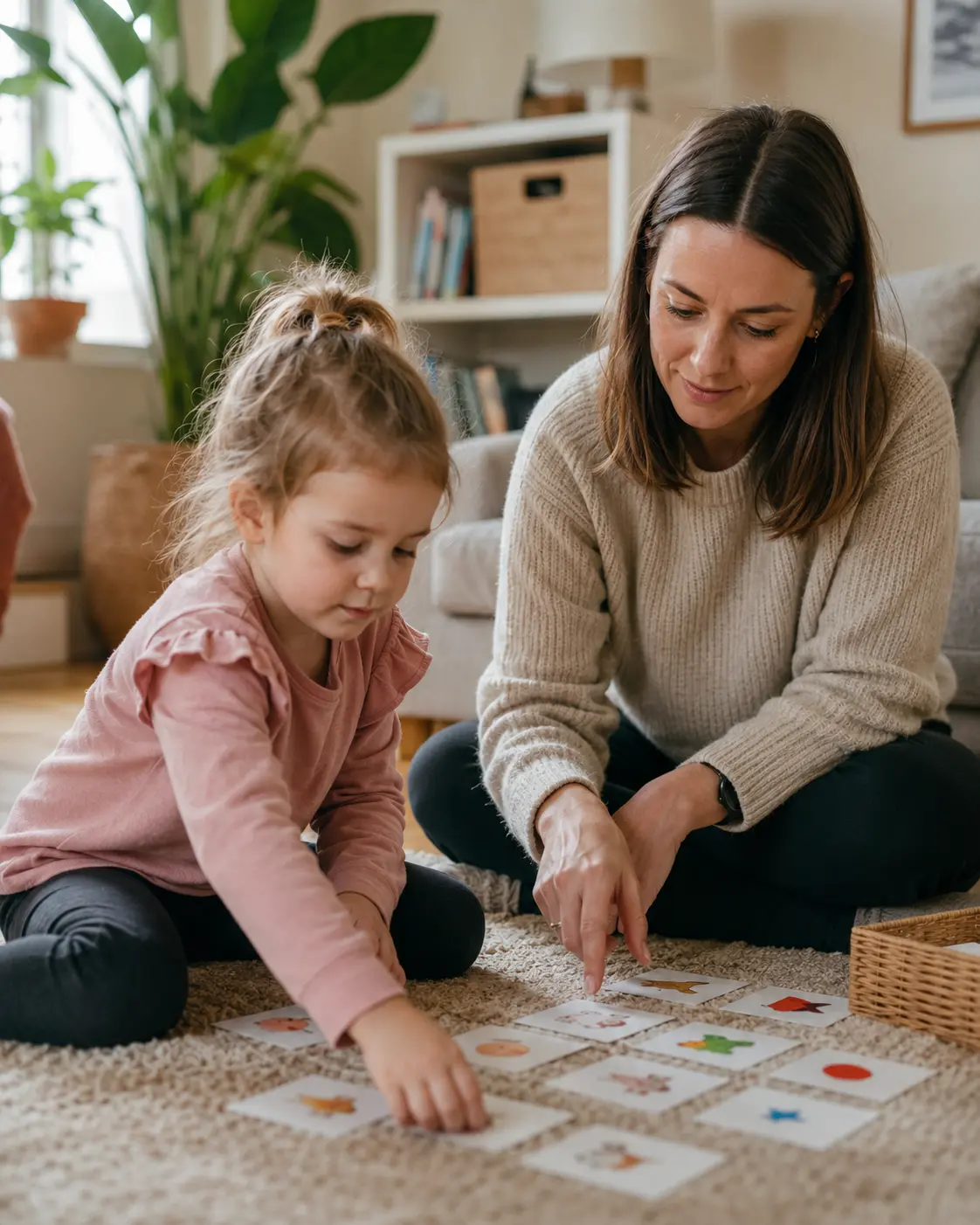 ABA Therapy Swindon 2 ABA therapist working with a child in a home in Swindon